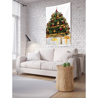Декоративное панно с фотопечатью «Новогодняя елка», вертикальное, размер 100х150 см