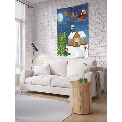 Декоративное панно с фотопечатью «Встреча с Сантой», вертикальное, размер 100х150 см
