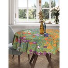 Скатерть на стол «Цветущий сад», круглая, сатен, d = 150 см - фото 292408601