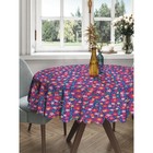Скатерть на стол «Цветочная феерия», круглая, сатен, d = 150 см - фото 292408835