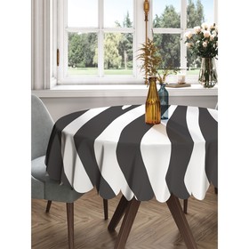 Скатерть на стол «Расцветка зебры», круглая, сатен, d = 150 см