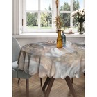 Скатерть на стол «Мраморные вихри», круглая, сатен, d = 150 см - фото 292409220