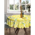 Скатерть на стол «Лимонное полотно», круглая, сатен, d = 150 см - фото 292409855