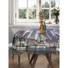 Скатерть на стол «Город современности», круглая, сатен, d = 150 см - фото 292409930