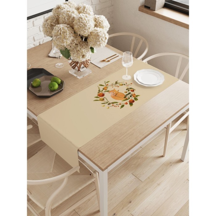 Дорожка на стол JoyArty «Лиса, лисичка, лис...», оксфорд, размер 40×145 см - Фото 1