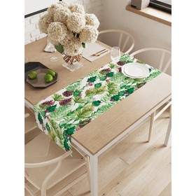 Дорожка на стол «Лесная флора», оксфорд, размер 40х145 см