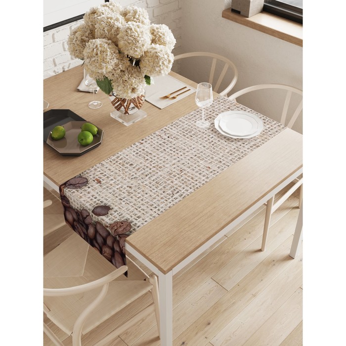 Дорожка на стол JoyArty «Кофейные зерна», оксфорд, размер 40×145 см - Фото 1