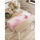 Дорожка на стол «Розовый дым», оксфорд, размер 40х145 см - Фото 1