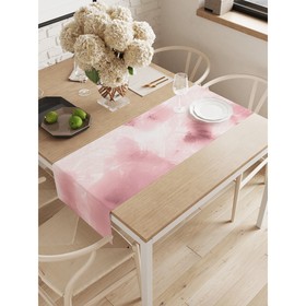Дорожка на стол «Розовый дым», оксфорд, размер 40х145 см