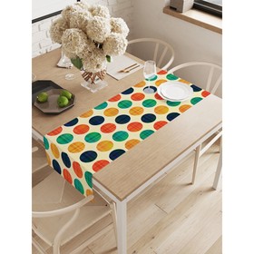 Дорожка на стол «Цветовая комбинация с кругами», окфорд, размер 40х145 см