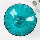 Ваза для фруктов «Фейерверк», 1.4 л, 25×10 см, стекло, цвет изумрудный - Фото 2