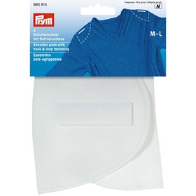Плечевые накладки с липучкой (M-L), полумесяц, белый, 160x115x15 мм, упак./ 5 пар, Prym