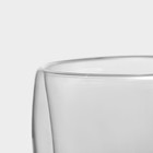 Кружка с двойными стенками Magistro, 470 мл, стекло, прозрачная - Фото 3