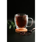 Кружка с двойными стенками Magistro, 470 мл, стекло, прозрачная - Фото 2