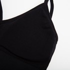 Комплект женский (топ, трусы) цвет черный, р-р 42-44 - фото 809117637