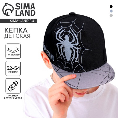 Кепка детская для мальчика «Паук», рр 54 см