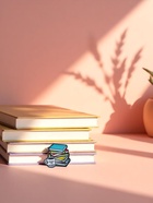 Значок «Книги», цветной в чёрном металле 7786908 - фото 16578762