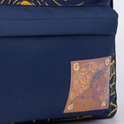 Рюкзак текстильный, с переливающейся нашивкой ART, темно-синий - Фото 11
