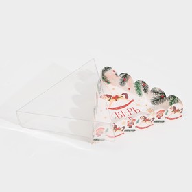 Коробка для кондитерских изделий с PVC крышкой «Щелкунчик», 18 х 18 х 4 см, Новый год