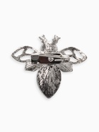 Брошь «Пчела» с ажурными крыльями, белая в серебре (неделимая фасовка 12 шт., цена за шт.) - Фото 2