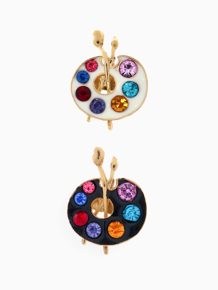 Брошь «Палитра с кисточками», размер МИКС, МИКС в золоте - Фото 1