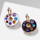 Брошь «Палитра с кисточками», размер МИКС, МИКС в золоте - Фото 3