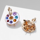 Брошь «Палитра с кисточками», размер МИКС, МИКС в золоте - Фото 4