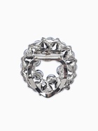 Зажим для платка «Жемчужинка», цвет серый в серебре - Фото 3