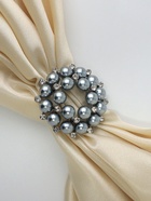 Зажим для платка «Жемчужинка», цвет серый в серебре - Фото 2