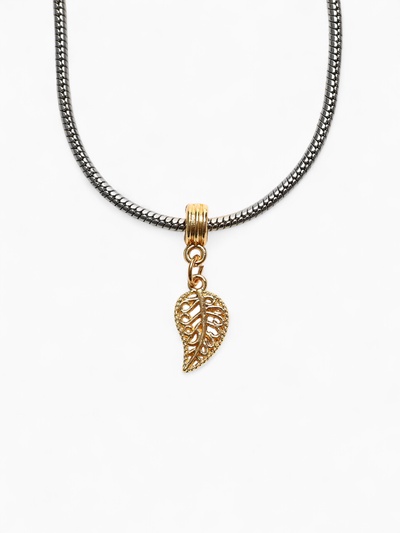 Подвеска «Лист», цвет золото