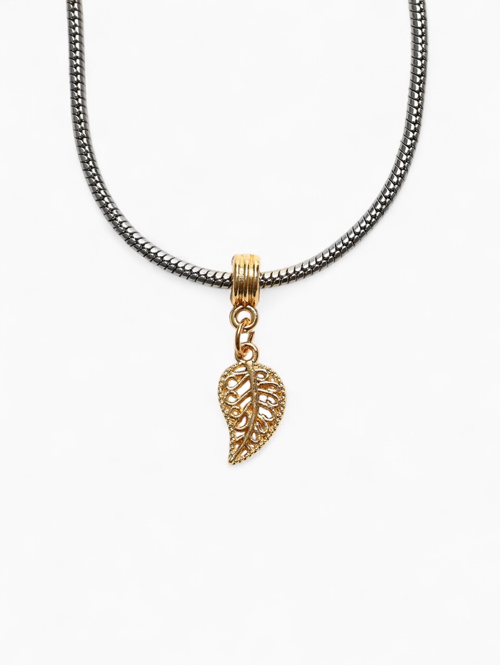 Подвеска «Лист», цвет золото