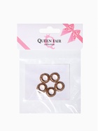 Шарм разделитель для бусин «Кольцо», белый в золоте - Фото 3