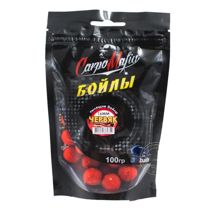 Бойлы CarpoMafia «Красный червь», пылящие, пакет, d=20 мм, 100 г - Фото 1