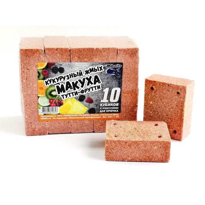 

Макуха «Тутти-фрутти» кукурузных жмых, с отверстием, 10 шт, 320 г