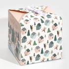 Коробка складная «Город новогодний», 18 × 18 × 18 см - Фото 3