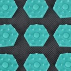 Ипликатор-коврик, основа спанбонд, 360 модулей, 56 × 62 см, цвет тёмно-серый/бирюзовый - Фото 2