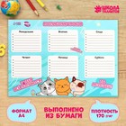 Расписание уроков «Будни весёлого котика» А4 9084451 - фото 9847880