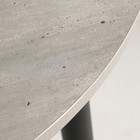 Стол раздвижной круглый "Орион", 950/1250х950х750, ноги металл Чёрный/Метрополитан - Фото 4