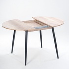 Стол раздвижной круглый «Орион», 950(1250)×950×750 мм, ножки металл, цвет чёрный/дуб каньон - Фото 6