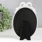 Фоторамка полистоун 10х15 см "Бант и медальон" белая состаренная 21х14 см - фото 21674477