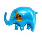 Шар фольгированный 24" «Слон», голубой - фото 280605465