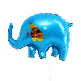 Шар фольгированный 24" «Слон», голубой