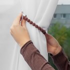 Подхват для штор «Бусы из бисера», d=1.3 см, 30 см, коричневый - Фото 3