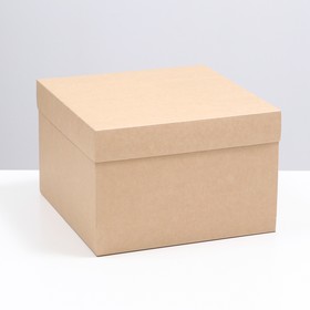 Коробка складная, крышка-дно, крафт, 30 х 30 х 20 см