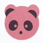 Коврик 2-в-1 под миску/туалет для животных "Панда", 30 х 30 см, розовый - фото 318959828
