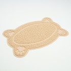 Коврик 2-в-1 под миску/туалет для животных фигурный, 40 х 25 см, бежевый - фото 23538559