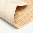 Коврик 2-в-1 под миску/туалет для животных фигурный, 40 х 25 см, бежевый - фото 26133144