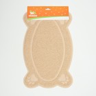 Коврик 2-в-1 под миску/туалет для животных фигурный, 40 х 25 см, бежевый - фото 26133145