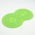 Коврик 2-в-1 под миску/туалет для животных два круга, 47 х 26 см, зелёный - фото 23538578