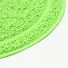 Коврик 2-в-1 под миску/туалет для животных два круга, 47 х 26 см, зелёный - фото 23538580